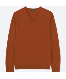 UNIQLO | エクストラファインメリノVネックセーター（長袖）(ニット/セーター)