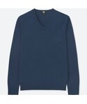 ユニクロ | エクストラファインメリノVネックセーター（長袖）(針織衫)