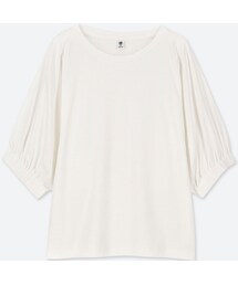 UNIQLO | GIRLS ドレープドルマンT（5分袖）(Tシャツ/カットソー)