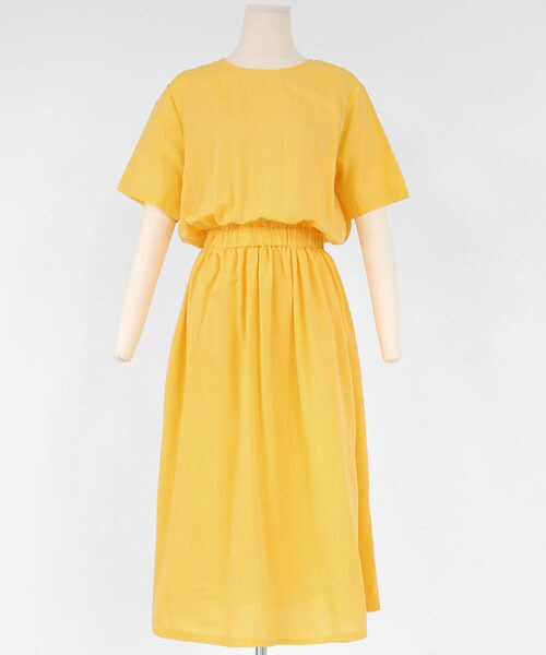 DHOLIC（ディーホリック）の「バックスリットロングワンピース（ワンピース・レディース・ホワイト/ピンク/イエロー・FREE）」の2枚目の写真