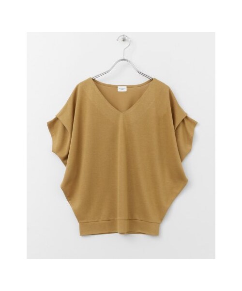 URBAN RESEARCH DOORS 変形ジョーゼットカットソー CAMEL 新品タグ付 正規品 2018ss アーバンリサーチドアーズ