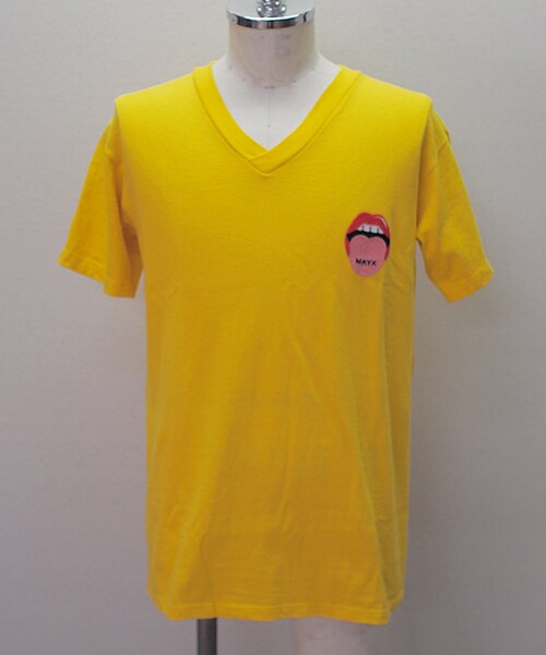 MAYK(メイク)の「l.i.p(Tシャツ/カットソー・レディース・イエロー・F)」の1枚目の写真