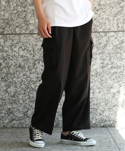 JUNRED(ジュンレッド)の「TRカーゴワイドパンツ(パンツ・メンズ・ブラウン/ブラック・S/L/M)」の1枚目の写真