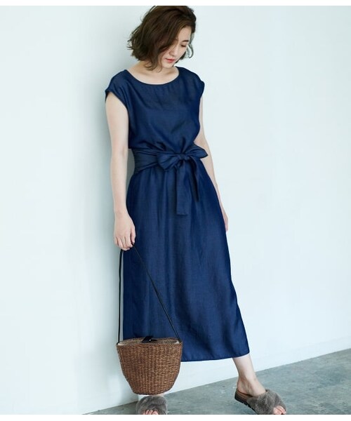 ロペピクニック ロペピクニック の テンセルデニムベルトワンピース ワンピース ドレス Wear