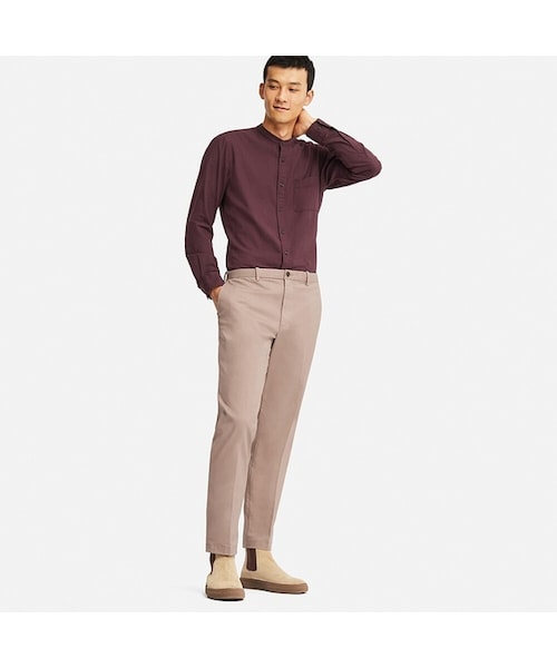 UNIQLO（ユニクロ）の「EZYアンクルパンツ（コットン・丈長め76cm）（その他パンツ・メンズ・BROWN 37/NAVY 69/DARK GREEN 58/BEIGE 32・M/XL/L/S/4XL/XS/XXL/3XL）」の3枚目の写真