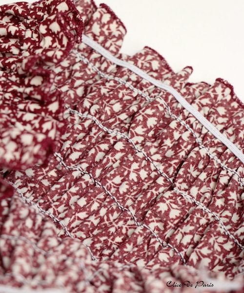 paravion（パラビオン）の「K/小花柄シャーリングティアードワンピース（ワンピース/ドレス・レディース・ブラック/ネイビー/レッド・ONE）」の13枚目の写真