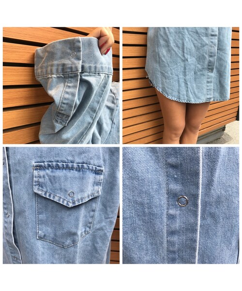 no brand（ノーブランド）の「ワイスリdenimシャツジャケ（シャツ/ブラウス・レディース・その他）」の11枚目の写真