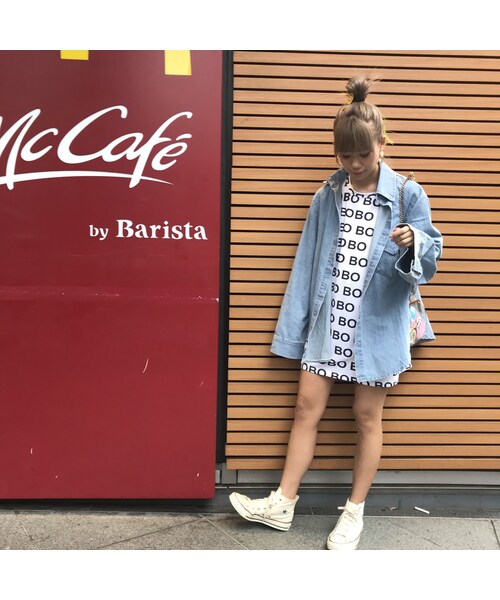 no brand（ノーブランド）の「ワイスリdenimシャツジャケ（シャツ/ブラウス・レディース・その他）」の3枚目の写真