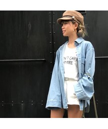 no brand | ワイスリdenimシャツジャケ(シャツ/ブラウス)