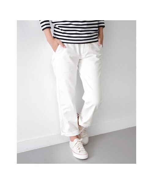 URBAN RESEARCH DOORS(アーバンリサーチドアーズ)の「FORK&SPOON Classic Style チノトラウザー(パンツ・レディース・Beige/Navy/White・1/2)」の4枚目の写真