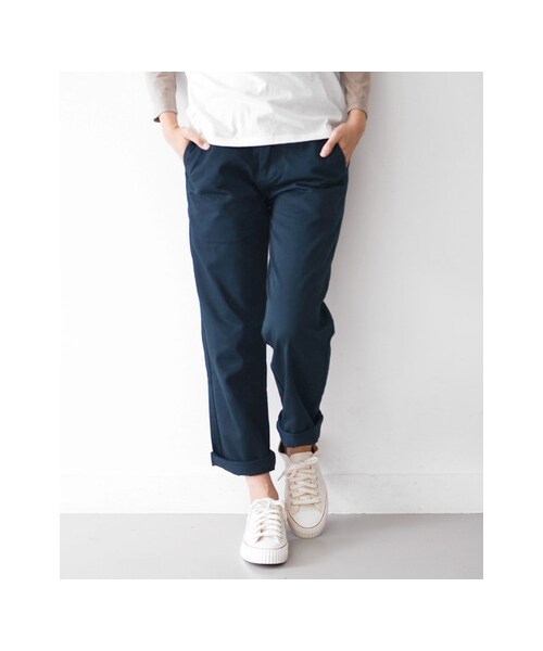 URBAN RESEARCH DOORS(アーバンリサーチドアーズ)の「FORK&SPOON Classic Style チノトラウザー(パンツ・レディース・Beige/Navy/White・1/2)」の7枚目の写真