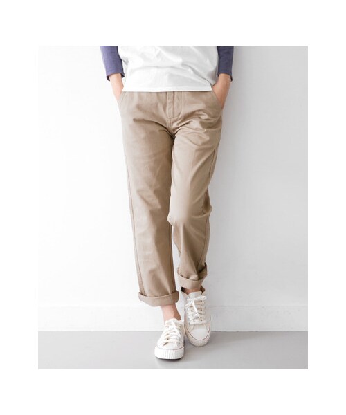 URBAN RESEARCH DOORS(アーバンリサーチドアーズ)の「FORK&SPOON Classic Style チノトラウザー(パンツ・レディース・Beige/Navy/White・1/2)」の10枚目の写真