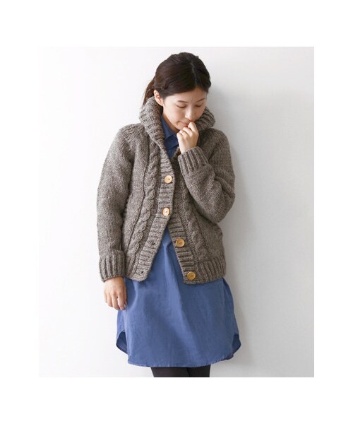 URBAN RESEARCH DOORS - ペルーショールカーディガン URBAN RESEARCH DOORS（アーバンリサーチドアーズ）の「ペルー