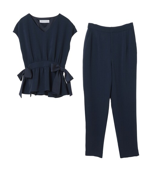 31 Sons de mode（トランテアン　ソン　ドゥ　モード）の「《予約アイテム》（オールインワン・サロペット・レディース・着用色:レッド/着用色:ネイビー/モノトーン/レッド/ネイビー・36/38）」の5枚目の写真