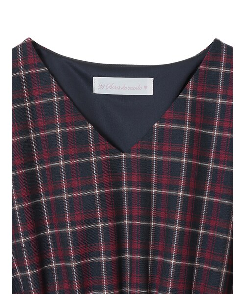 31 Sons de mode（トランテアン　ソン　ドゥ　モード）の「《予約アイテム》（オールインワン・サロペット・レディース・着用色:レッド/着用色:ネイビー/モノトーン/レッド/ネイビー・36/38）」の14枚目の写真