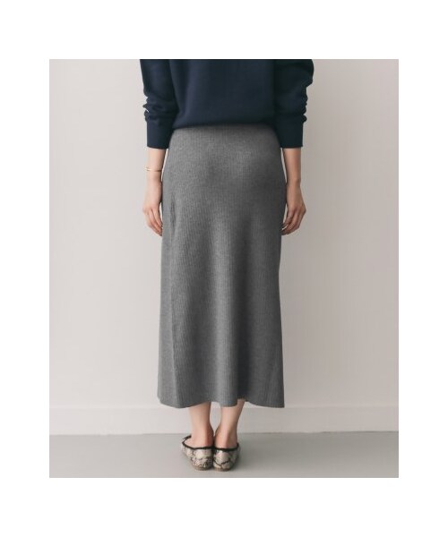 URBAN RESEARCH DOORS（アーバンリサーチドアーズ）の「【予約】リブニットスカート（スカート・レディース・T.GRAY/BLACK・one）」の9枚目の写真