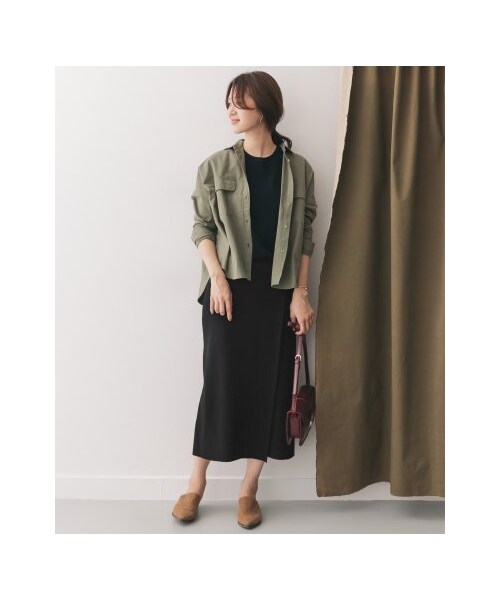 URBAN RESEARCH DOORS（アーバンリサーチドアーズ）の「【予約】リブニットスカート（スカート・レディース・T.GRAY/BLACK・one）」の6枚目の写真