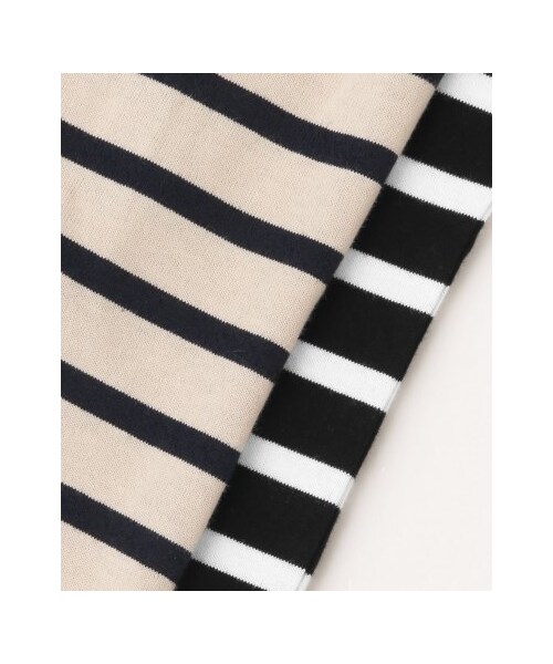 SENSE OF PLACE by URBAN RESEARCH(センスオブプレイスバイアーバンリサーチ)の「ハイネックボーダーT(半袖)(トップス・レディース・BLK×WHT/GRG×NVY・FREE)」の15枚目の写真
