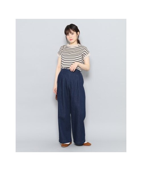 SENSE OF PLACE by URBAN RESEARCH(センスオブプレイスバイアーバンリサーチ)の「ハイネックボーダーT(半袖)(トップス・レディース・BLK×WHT/GRG×NVY・FREE)」の5枚目の写真
