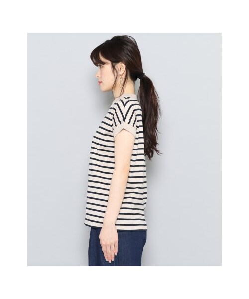 SENSE OF PLACE by URBAN RESEARCH(センスオブプレイスバイアーバンリサーチ)の「ハイネックボーダーT(半袖)(トップス・レディース・BLK×WHT/GRG×NVY・FREE)」の6枚目の写真