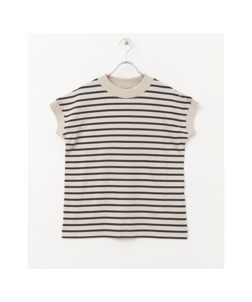 SENSE OF PLACE by URBAN RESEARCH(センスオブプレイスバイアーバンリサーチ)の「ハイネックボーダーT(半袖)(トップス・レディース・BLK×WHT/GRG×NVY・FREE)」の9枚目の写真