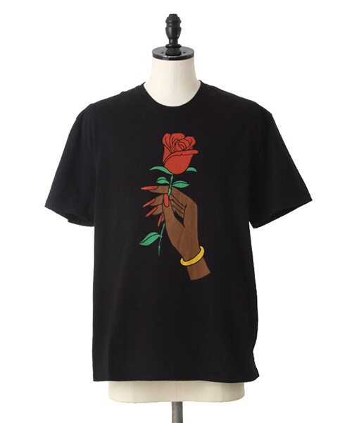 ARKnets(アークネッツ)の「AWOL TSHIRT ROSE PRINT(Tシャツ/カットソー・メンズ・ブラック・M)」の1枚目の写真