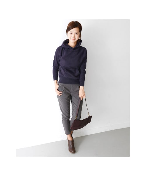 URBAN RESEARCH DOORS（アーバンリサーチドアーズ）の「スウェットプルオーバーパーカー（トップス・レディース・ネイビー/杢グレー/オフ・one）」の8枚目の写真