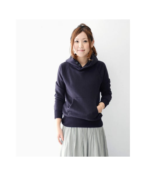 URBAN RESEARCH DOORS（アーバンリサーチドアーズ）の「スウェットプルオーバーパーカー（トップス・レディース・ネイビー/杢グレー/オフ・one）」の6枚目の写真