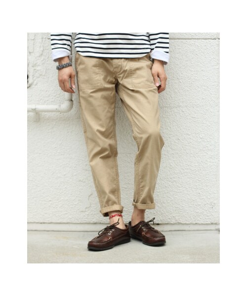 URBAN RESEARCH DOORS（アーバンリサーチドアーズ）の「バックサテン9分丈ベイカー（パンツ・メンズ・Beige/Navy/Olive・36/38/40）」の5枚目の写真