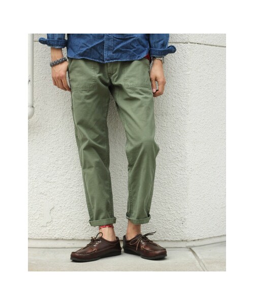 URBAN RESEARCH DOORS（アーバンリサーチドアーズ）の「バックサテン9分丈ベイカー（パンツ・メンズ・Beige/Navy/Olive・36/38/40）」の9枚目の写真