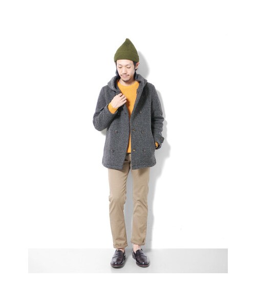 URBAN RESEARCH DOORS（アーバンリサーチドアーズ）の「MapelニットWフードジャケット（ジャケット/アウター・メンズ・Beige/Navy/Charcoal/Khaki・38/40）」の7枚目の写真