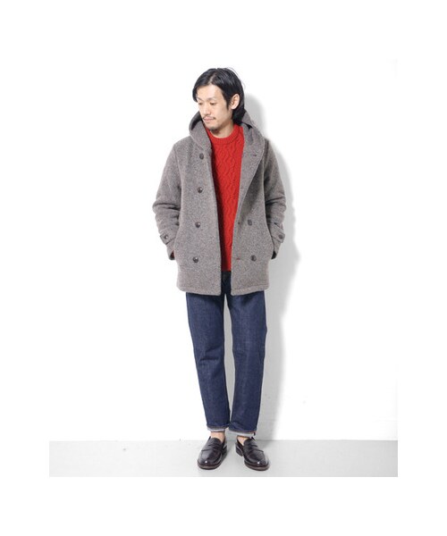 URBAN RESEARCH DOORS（アーバンリサーチドアーズ）の「MapelニットWフードジャケット（ジャケット/アウター・メンズ・Beige/Navy/Charcoal/Khaki・38/40）」の9枚目の写真