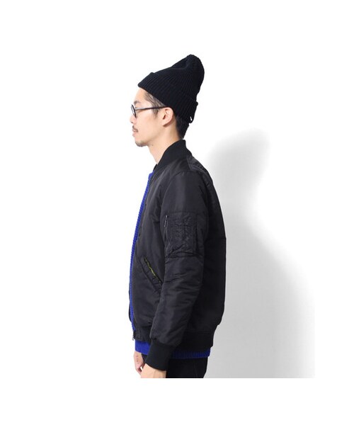 URBAN RESEARCH DOORS（アーバンリサーチドアーズ）の「D'sh　リバーシブルリブブルゾン（ジャケット/アウター・メンズ・Black/Khaki・38/40）」の7枚目の写真