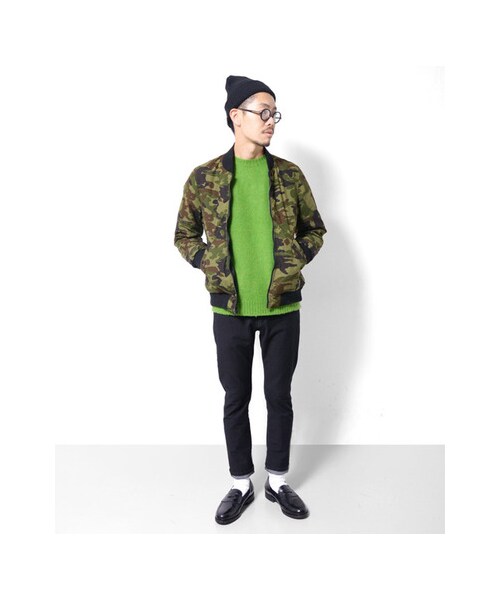 URBAN RESEARCH DOORS（アーバンリサーチドアーズ）の「D'sh　リバーシブルリブブルゾン（ジャケット/アウター・メンズ・Black/Khaki・38/40）」の9枚目の写真