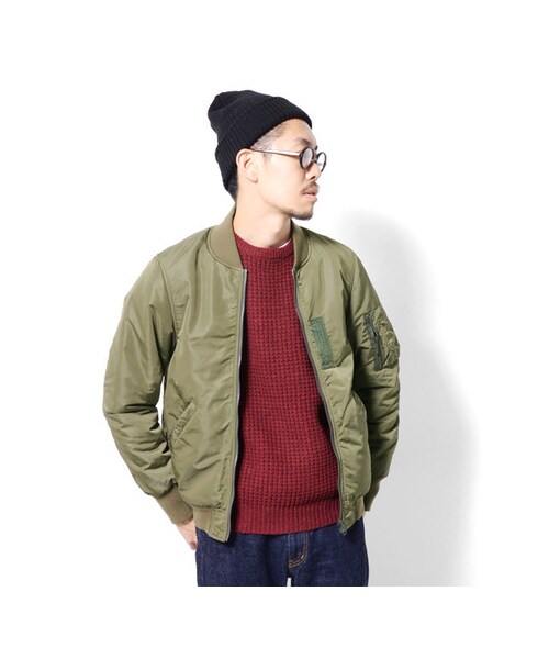 URBAN RESEARCH DOORS（アーバンリサーチドアーズ）の「D'sh　リバーシブルリブブルゾン（ジャケット/アウター・メンズ・Black/Khaki・38/40）」の4枚目の写真