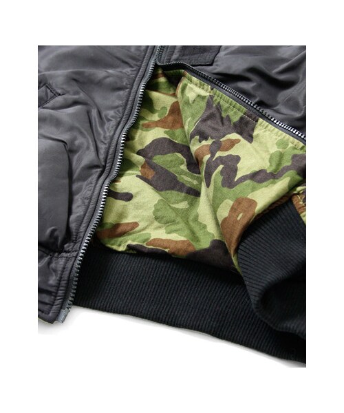 URBAN RESEARCH DOORS（アーバンリサーチドアーズ）の「D'sh　リバーシブルリブブルゾン（ジャケット/アウター・メンズ・Black/Khaki・38/40）」の14枚目の写真