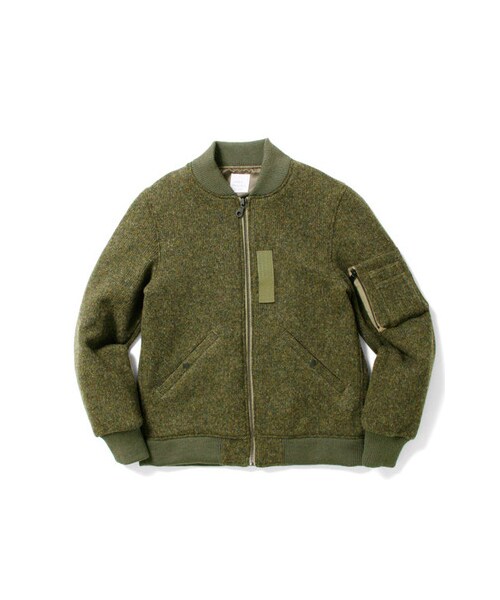 URBAN RESEARCH DOORS（アーバンリサーチドアーズ）の「ニットMA-1（ジャケット/アウター・メンズ・BLACK/L.GREY/KHAKI/D.GREY・L/M）」の4枚目の写真