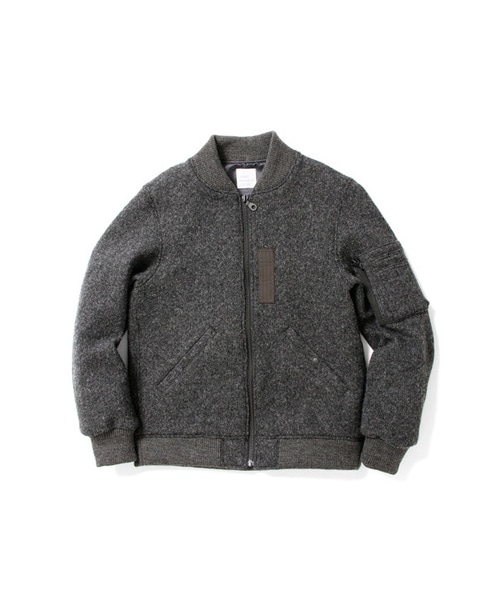 URBAN RESEARCH DOORS（アーバンリサーチドアーズ）の「ニットMA-1（ジャケット/アウター・メンズ・BLACK/L.GREY/KHAKI/D.GREY・L/M）」の2枚目の写真