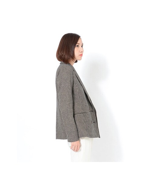 URBAN RESEARCH Sonny Label(アーバンリサーチサニーレーベル)の「千鳥柄ジャケット(ジャケット/アウター・レディース・ブラウン/ブラック・FREE)」の8枚目の写真