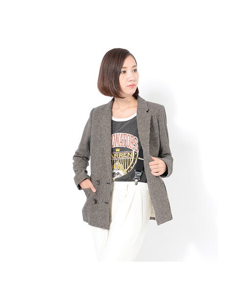 URBAN RESEARCH Sonny Label(アーバンリサーチサニーレーベル)の「千鳥柄ジャケット(ジャケット/アウター・レディース・ブラウン/ブラック・FREE)」の6枚目の写真