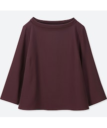 UNIQLO | ドレープTブラウス（7分袖）(シャツ/ブラウス)