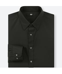 UNIQLO | ファインクロスブロードシャツ（レギュラーカラー・ポケットなし・長袖）(シャツ/ブラウス)