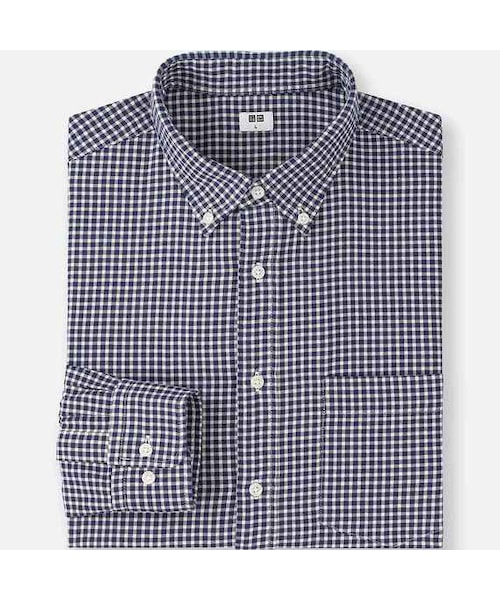 UNIQLO（ユニクロ）の「フランネルチェックシャツ（長袖）（シャツ/ブラウス・メンズ・GREEN 55/NAVY 69/RED 16・L/XXL/XS/3XL/S/XL/M/4XL）」の2枚目の写真