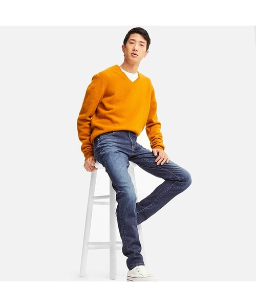 UNIQLO（ユニクロ）の「スリムフィットジーンズ（デニムパンツ・メンズ・BLUE 68/BLUE 67・42/34/38/31/29/40/30/33/28/44/35/36/27/32/46）」の2枚目の写真