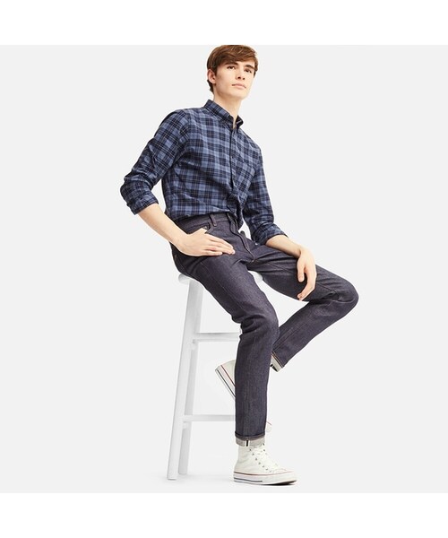 UNIQLO(ユニクロ)の「ストレッチセルビッジスリムフィットジーンズ(デニムパンツ・メンズ・WHITE 00/NAVY 69/BLACK 09・27/36/29/44/42/35/40/30/33/32/28/38/34/46/31/48)」の3枚目の写真