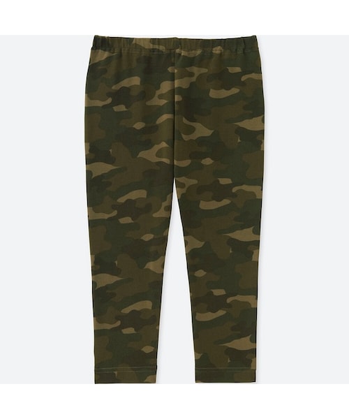 UNIQLO（ユニクロ）の「レギンス（カモフラージュ・10分丈）（その他ベビー用品・キッズ・BROWN 36/OLIVE 57・110/70/90/100/80）」の2枚目の写真
