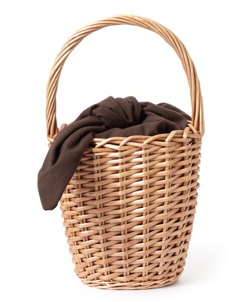 GRL（グレイル）の「ミニカゴバッグ（かごバッグ・レディース・ブラック/ブラウン・F）」の2枚目の写真