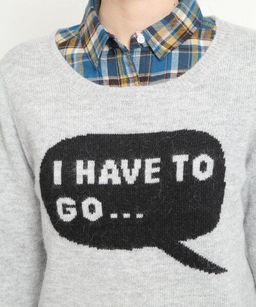 GLOBAL WORK（グローバルワーク）の「7ゲージジャガードロゴニットプルオーバー長袖（トップス・レディース・グレー15/マスタード55・Ｌ/Ｍ）」の5枚目の写真