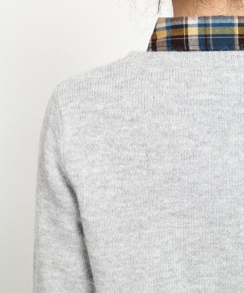 GLOBAL WORK（グローバルワーク）の「7ゲージジャガードロゴニットプルオーバー長袖（トップス・レディース・グレー15/マスタード55・Ｌ/Ｍ）」の9枚目の写真