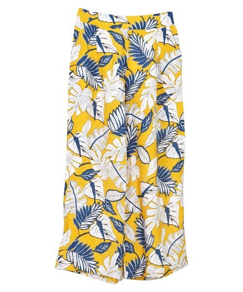 STYLEBLOCK（スタイルブロック）の「ボタニカル柄ワイドパンツ（その他パンツ・レディース・イエロー/グリーン・S）」の2枚目の写真